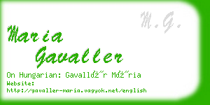 maria gavaller business card